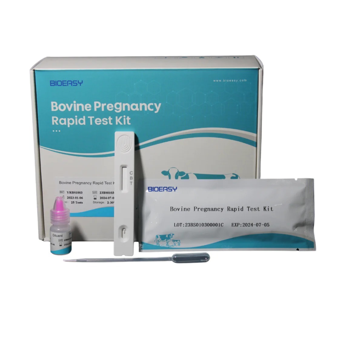 Rapid test to detect pregnancy in cows